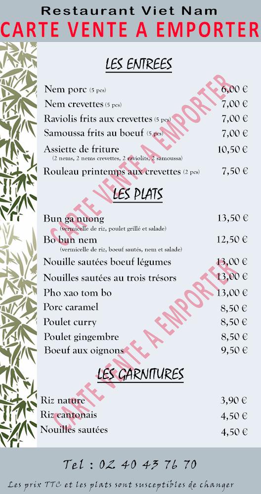 Restaurant Traditionnel Viet Nam - Menu Image 1