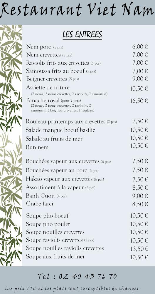 Restaurant Traditionnel Viet Nam - Menu Image 2