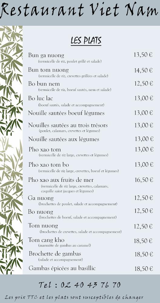 Restaurant Traditionnel Viet Nam - Menu Image 3