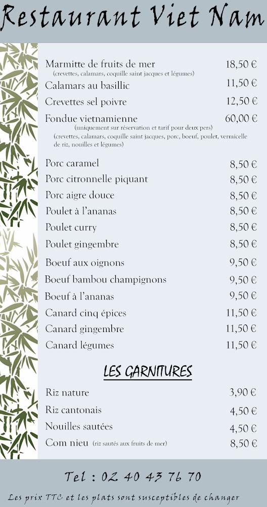 Restaurant Traditionnel Viet Nam - Menu Image 4